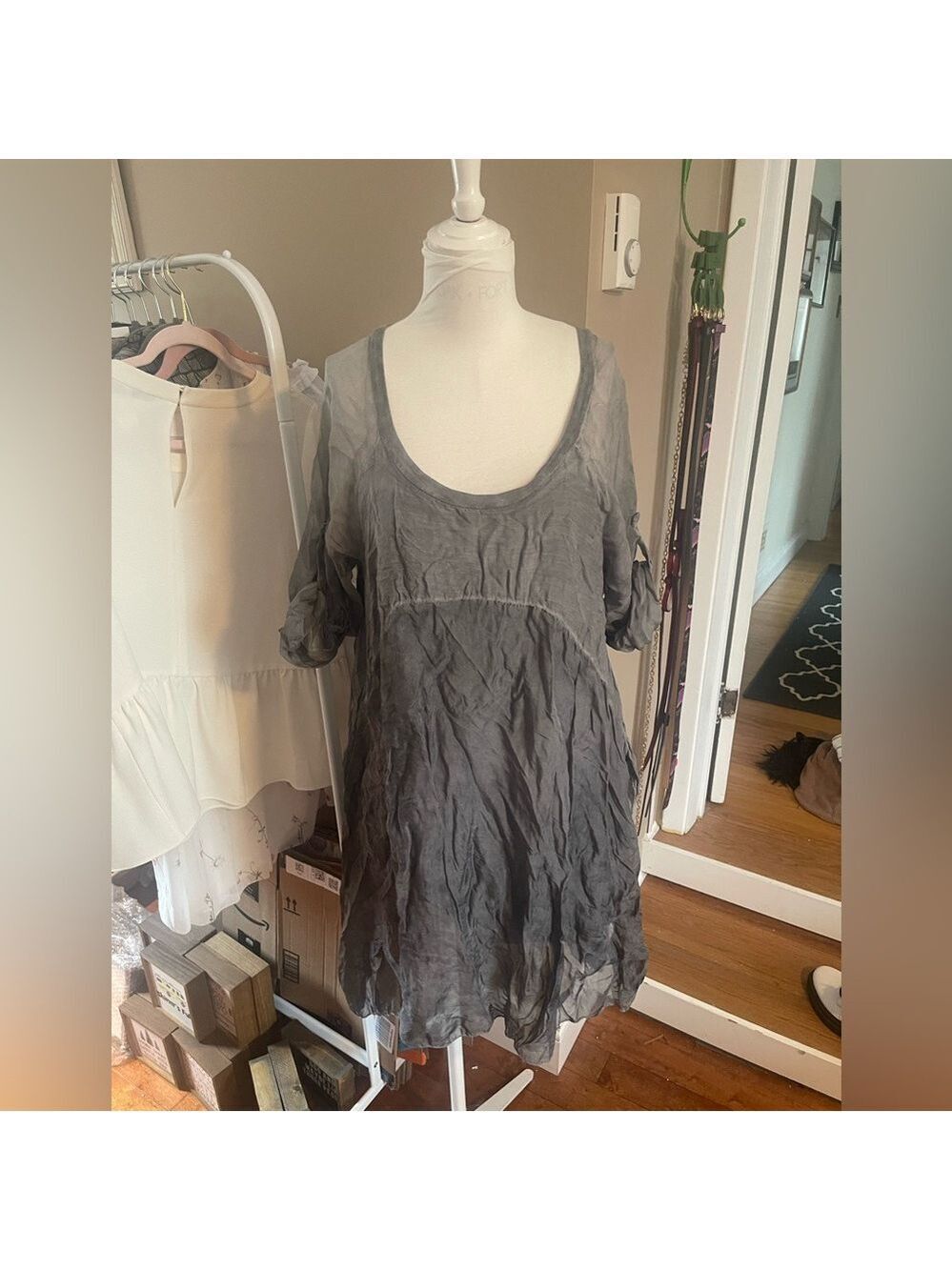 Relaxed Scoop-Neck Dress